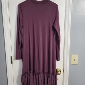 Zenana Outfitters Purple Long Sleeve Dress